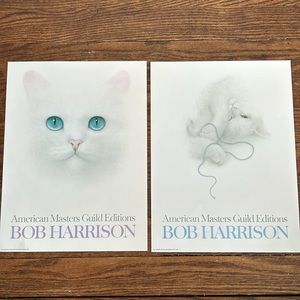 2 BOB HARRISON 1984 “White Cat’s” Posters